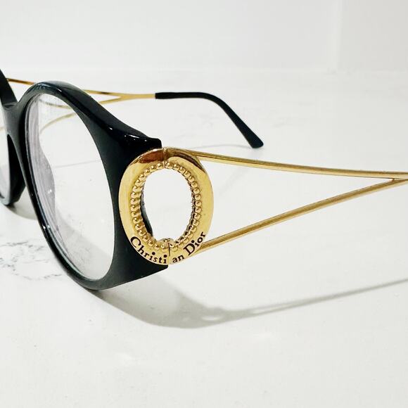 Christian Dior Vintage 80s/90s Black and Gold 2661 Sunglass Frames Marc Bohan - Picture 13 of 13